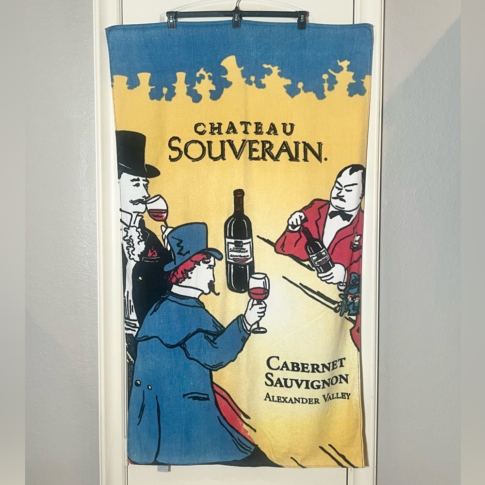 Vintage Rare Hilasal Chateau Souverain Cabernet Sauvignon Beach Towel